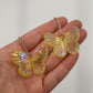 Yellow Butterflies - Drop down earrings