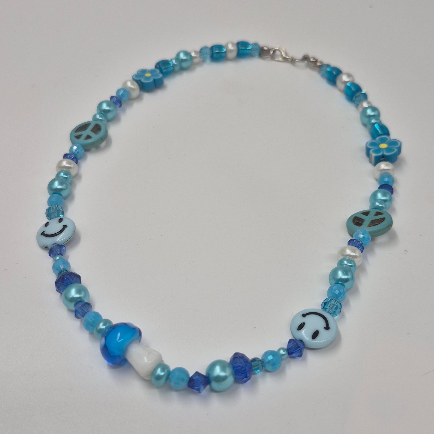 Choker Necklace - Blue - one off