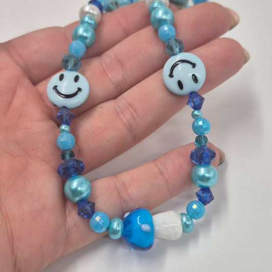 Choker Necklace - Blue - one off