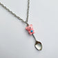 Pink teddy spoon