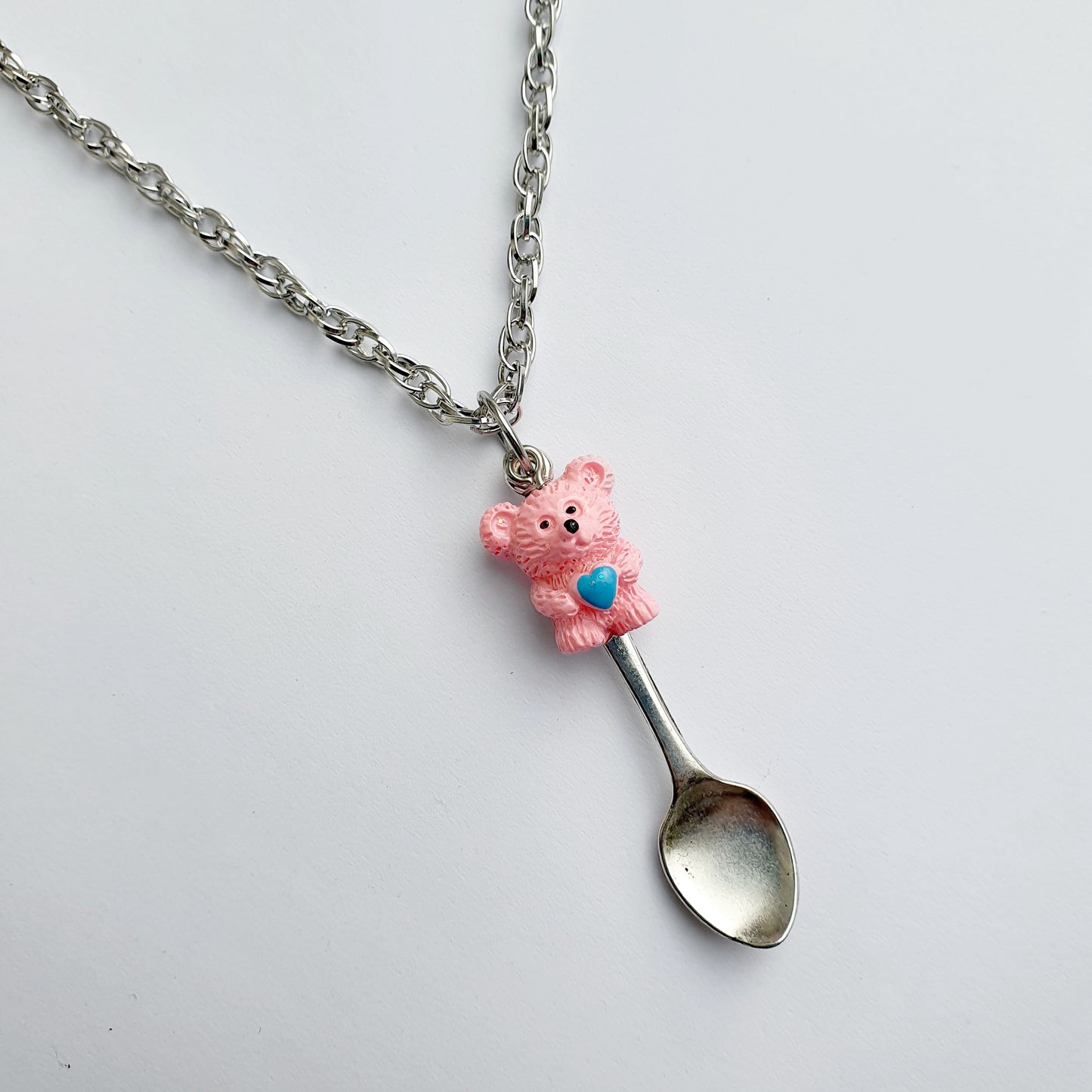 Pink teddy spoon